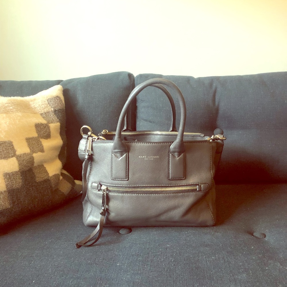Marc Jacobs grey leather medium tote